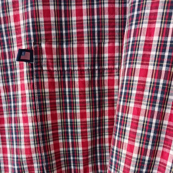Ralph Lauren Jeans Co. Men's Long Sleeve Shirt Plaid XL Red White Blue Western - Picture 5 of 8